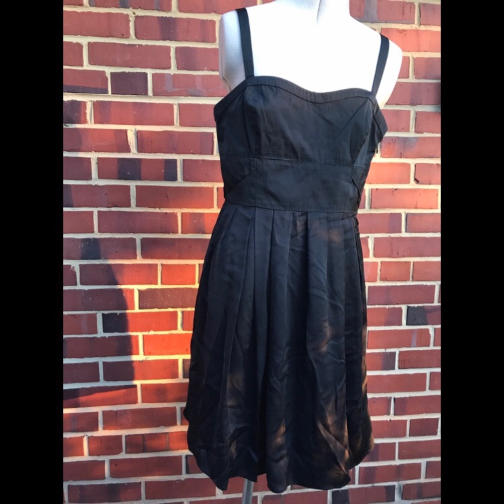 Theory Black Silk Julietta Fit Flare Dress  - Sz 2